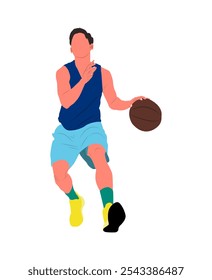 ilustração de elementos de pessoas jogando basquete