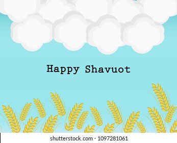 illustration of elements of Shavuot Background
