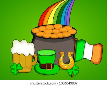illustration of elements of St. Patricks Day background