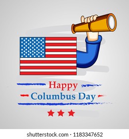 illustration of elements for USA Columbus Day Background