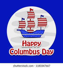 illustration of elements for USA Columbus Day Background