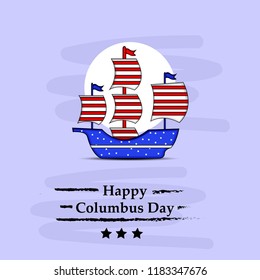 illustration of elements for USA Columbus Day Background