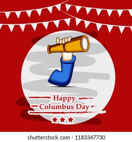 illustration of elements for USA Columbus Day Background