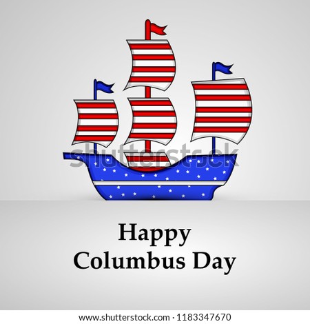 illustration of elements for USA Columbus Day Background