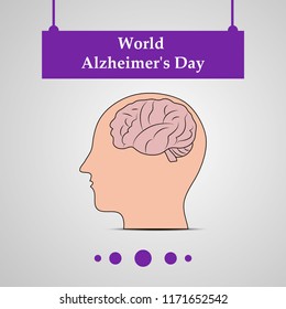 illustration of elements of World Alzheimer's Day Background