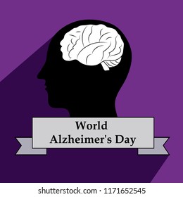 illustration of elements of World Alzheimer's Day Background