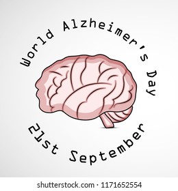 illustration of elements of World Alzheimer's Day Background