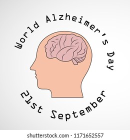 illustration of elements of World Alzheimer's Day Background