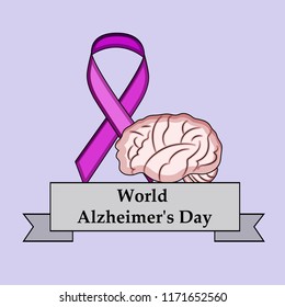 illustration of elements of World Alzheimer's Day Background