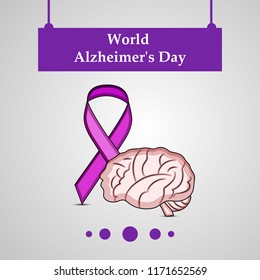 illustration of elements of World Alzheimer's Day Background