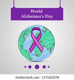 illustration of elements of World Alzheimer's Day Background