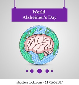 illustration of elements of World Alzheimer's Day Background