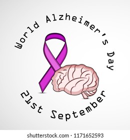 illustration of elements of World Alzheimer's Day Background