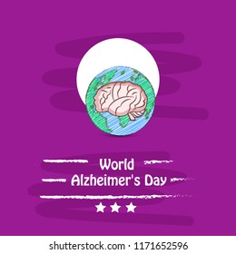 illustration of elements of World Alzheimer's Day Background