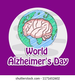 illustration of elements of World Alzheimer's Day Background