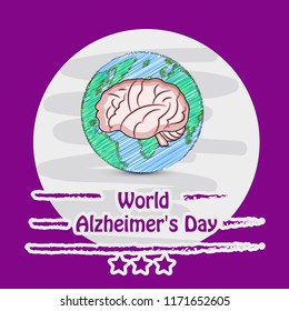 illustration of elements of World Alzheimer's Day Background