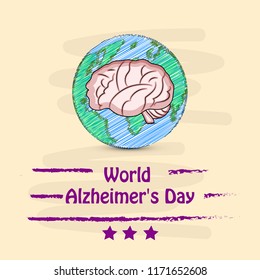 illustration of elements of World Alzheimer's Day Background