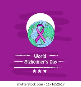 illustration of elements of World Alzheimer's Day Background