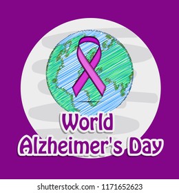 illustration of elements of World Alzheimer's Day Background