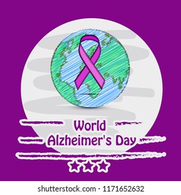 illustration of elements of World Alzheimer's Day Background