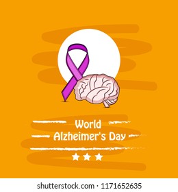 illustration of elements of World Alzheimer's Day Background