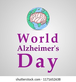 illustration of elements of World Alzheimer's Day Background