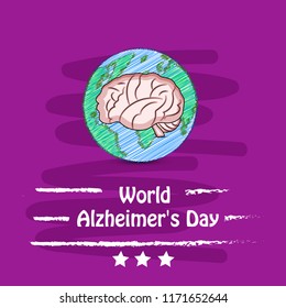 illustration of elements of World Alzheimer's Day Background