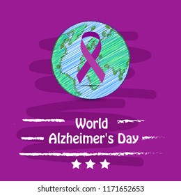 illustration of elements of World Alzheimer's Day Background