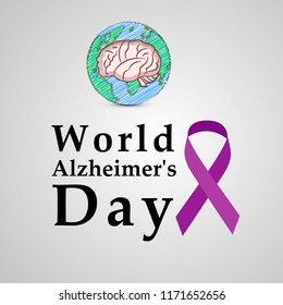 illustration of elements of World Alzheimer's Day Background