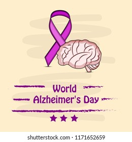 illustration of elements of World Alzheimer's Day Background