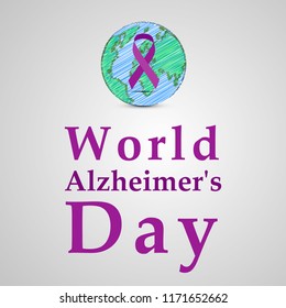 illustration of elements of World Alzheimer's Day Background