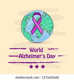 illustration of elements of World Alzheimer's Day Background