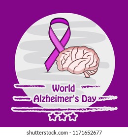 illustration of elements of World Alzheimer's Day Background