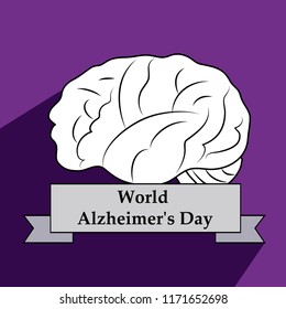 illustration of elements of World Alzheimer's Day Background