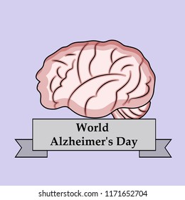 illustration of elements of World Alzheimer's Day Background