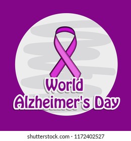 illustration of elements of World Alzheimer's Day Background