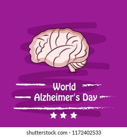 illustration of elements of World Alzheimer's Day Background