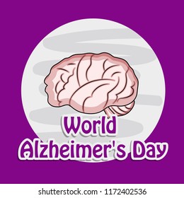 illustration of elements of World Alzheimer's Day Background