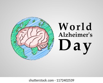 illustration of elements of World Alzheimer's Day Background