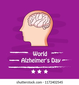 illustration of elements of World Alzheimer's Day Background