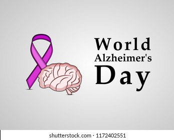 illustration of elements of World Alzheimer's Day Background