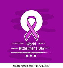 illustration of elements of World Alzheimer's Day Background