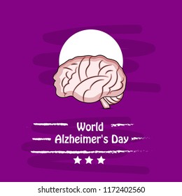 illustration of elements of World Alzheimer's Day Background