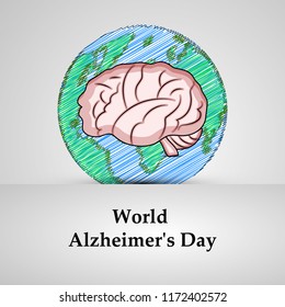 illustration of elements of World Alzheimer's Day Background