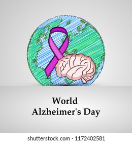 illustration of elements of World Alzheimer's Day Background