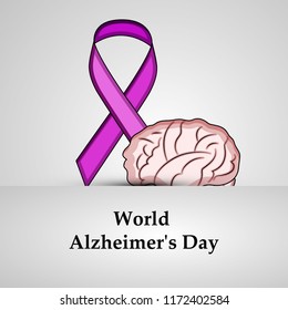 illustration of elements of World Alzheimer's Day Background