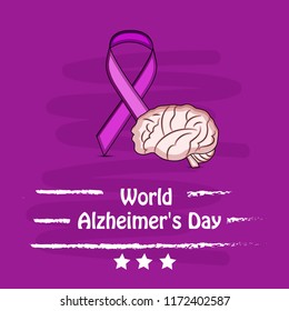 illustration of elements of World Alzheimer's Day Background