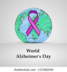 illustration of elements of World Alzheimer's Day Background