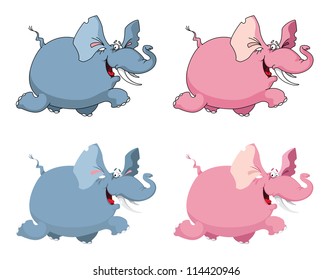 illustration of a elephant funny