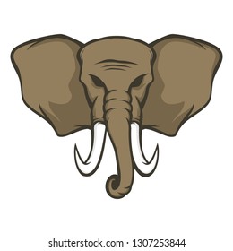 Illustration of elephant head